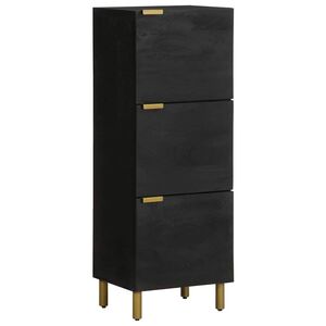 vidaXL Hoge kast 40x33x110 cm bewerkt hout zwart
