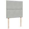 vidaXL Boxspring met matras fluweel lichtgrijs 90x190 cm