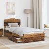 vidaXL Bedframe met hoofdeinde Oudhout 90 x 200 cm Bewerkt hout