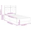 vidaXL Peuterbedframe met hoofdbord Donkergrijs 70 x 140 cm Stof