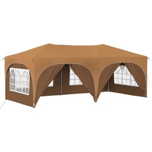 vidaXL Pop-up partytent 575 x 288 x 245 cm Beige Oxford Stof