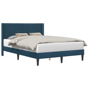 vidaXL Bedframe met hoofdeinde Blauw 120 x 200 cm Fluweel