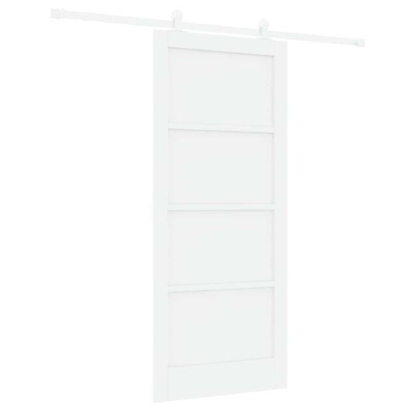 vidaXL Schuifdeur ORKDAL Wit 86 x 198,5 cm Massief grenenhout