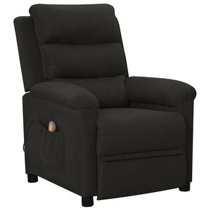 vidaXL Massagestoel stof zwart