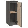 vidaXL Wandkast 30x30x80 cm massief grenenhout grijs