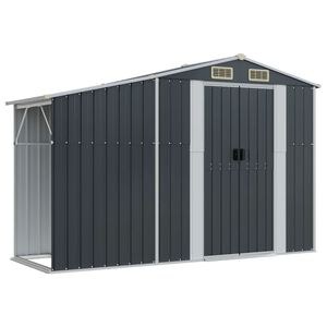 vidaXL Tuinschuur 277x93x179 cm gegalvaniseerd staal antracietkleur