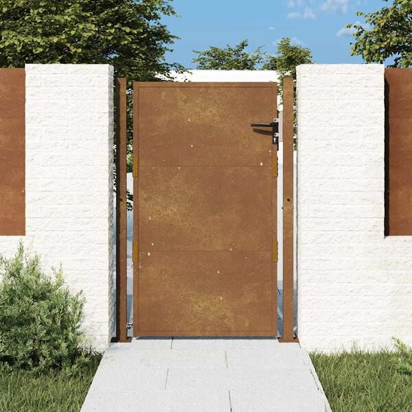 vidaXL Poort 100x125 cm cortenstaal
