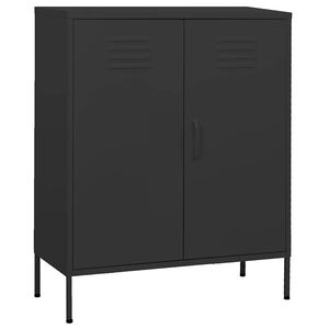 vidaXL Opbergkast 80x35x101,5 cm staal antracietkleurig