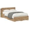 vidaXL Bedframe met opslag Artisanaal eiken 120 x 190 cm Bewerkt hout