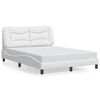 vidaXL Bedframe zonder matras "Hvar" kunstleer wit 140x200 cm