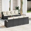 vidaXL Tuin Sofa Set 9 pcs Zwart en wit