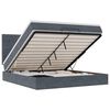 vidaXL Ottoman bed met matrassen 180x200cm fluweel donkergrijs