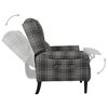 vidaXL Fauteuil stof grijs