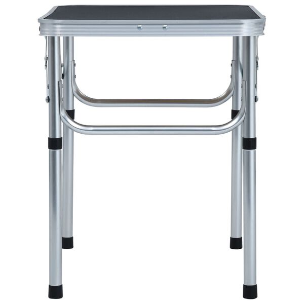 vidaXL Campingtafel inklapbaar 60x45 cm aluminium grijs