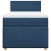 vidaXL Boxspring met matras stof blauw 80x200 cm