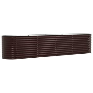 vidaXL Verhoogd bed Bruin 400 x 80 x 81 cm Staal