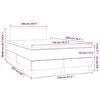 vidaXL Boxspring met matras en LED fluweel donkergroen 120x200 cm