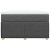 vidaXL Boxspring met matras stof donkergrijs 120x200 cm