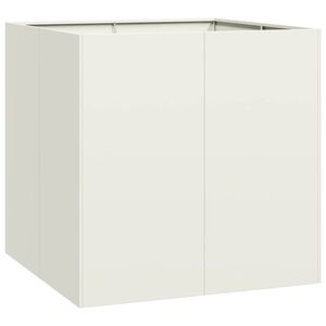 vidaXL Plantenbak 80x80x80 cm staal wit