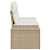 vidaXL Tuinbank Beige 123 x 62 x 69cm poly rattan