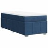 vidaXL Boxspring met matras stof blauw 100x200 cm