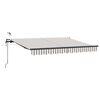 vidaXL Uitschuifbare luifel Lichtgrijs en wit. 300 x 250 cm Polyester
