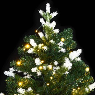 vidaXL Kunstkerstboom met scharnieren 150 LED's en sneeuw 150 cm