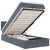 vidaXL Ottoman bed met matras en LED's 100x200 cm fluweel donkergrijs