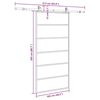 vidaXL Schuifdeur met beslagset 102x205 cm ESG glas zwart