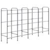 vidaXL Opbergrek voor 12 kratten 190x33x116 cm staal zilverkleurig
