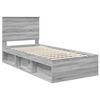 vidaXL Bedframe Grijs Sonoma 90 x 200 cm Massief grenenhout