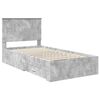 vidaXL Bedframe met hoofdeinde Beton Grijs 100 x 200 cm Bewerkt hout