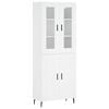 vidaXL Hoge kast 69,5x34x180 cm bewerkt hout wit