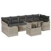 vidaXL Tuin Sofa Set 8 st Licht Grijs en Grijs poly rattan