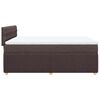 vidaXL Boxspring met matras stof donkerbruin 140x190 cm
