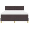 vidaXL Boxspringbed met matras Donkerbruin 140 x 200 cm Stof
