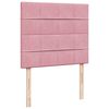 vidaXL Boxspring met matras fluweel roze 120x190 cm