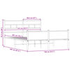 vidaXL Bedframe zonder matras hout gerookt eikenkleurig 140x200 cm