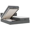 vidaXL Ottoman bed met matrassen 180x200cm stof donkergrijs