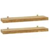 vidaXL Wandschappen 2 st 60x15x4 cm massief teakhout