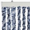 vidaXL Vliegengordijn 56x200 cm chenille blauw en wit