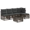 vidaXL Tuinbankenset 6 st Grijs poly rattan