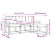 vidaXL Buiten bankenset met kussen 4 pcs Natuurlijk en Beige