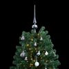 vidaXL Kunstkerstboom met scharnieren 300 LED's en kerstballen 240 cm