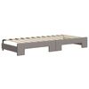 vidaXL Slaapbank met onderschuifbed en lades 90x200 cm stof taupe