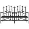 vidaXL Bedframe met hoofd- en voeteneinde metaal zwart 150x200 cm