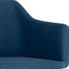 vidaXL Eetkamerstoelen draaibaar 2 st fluweel blauw