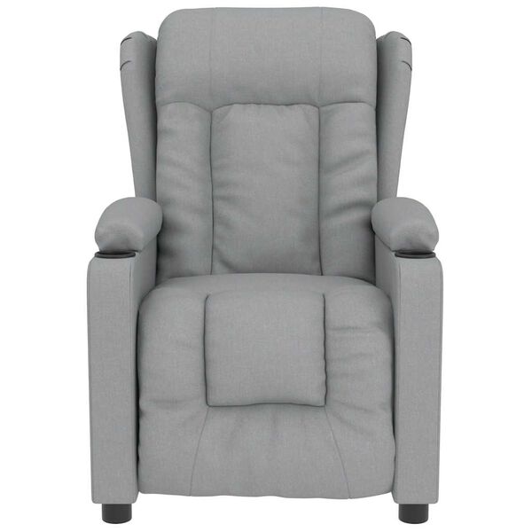 vidaXL Massagestoel stof lichtgrijs