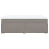 vidaXL Boxspring met matras stof taupe 140x200 cm