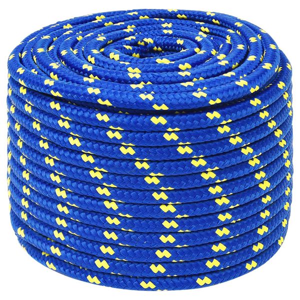 vidaXL Boottouw 14 mm 25 m polypropeen blauw